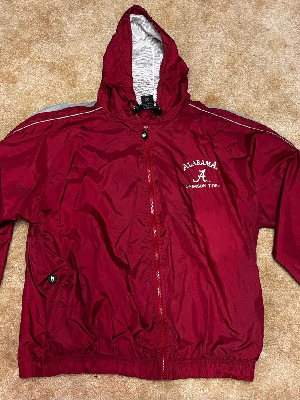 🧥 Vintage 90s Starter Alabama Crimson Tide Windbreaker Jacket – Size L
